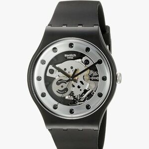Men’s swatch watch excellent Silver Glam Unisex Watch SUOZ147